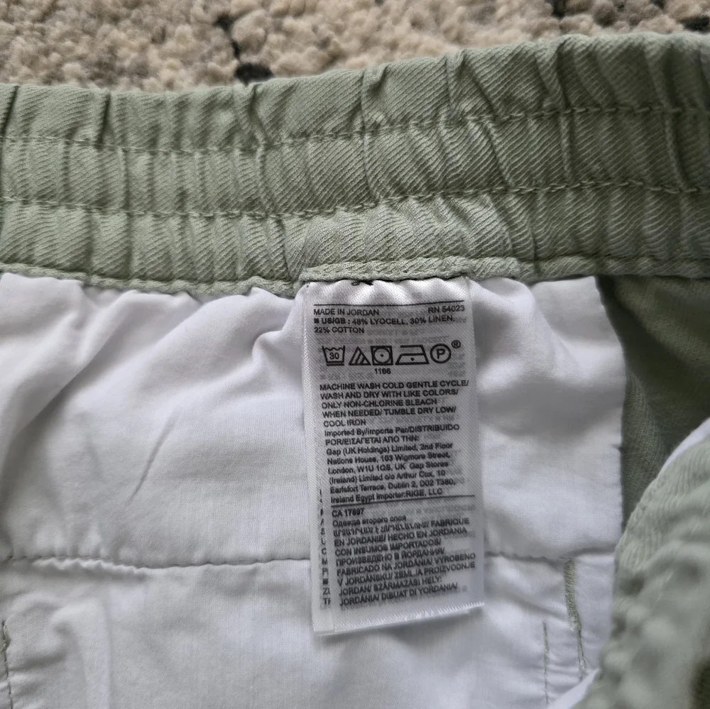 Banana Republic Linen Blend Ankle Pants Wmns Size S Green Preppy Minimalist